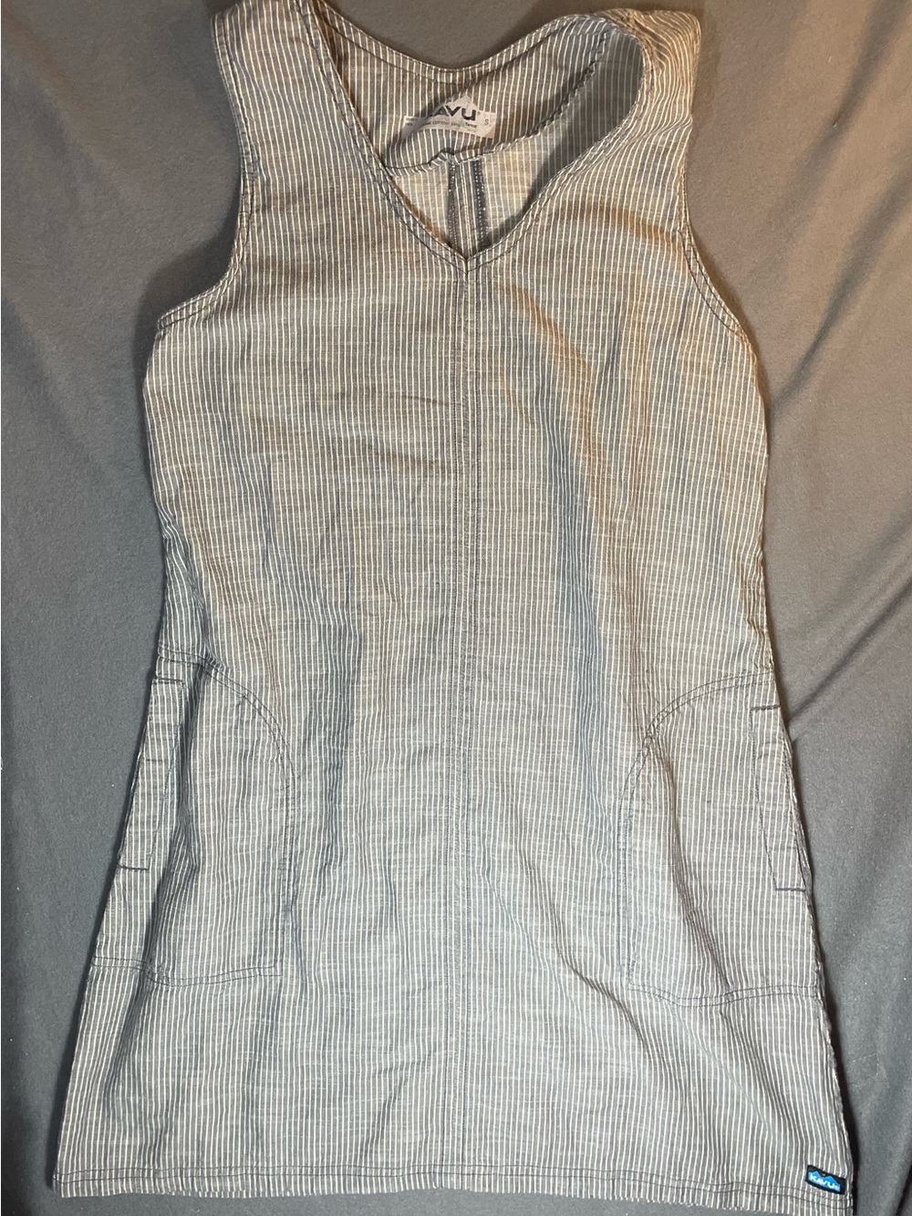 KAVU San Blas Striped Organic Cotton Tencel Dress - Size Small
